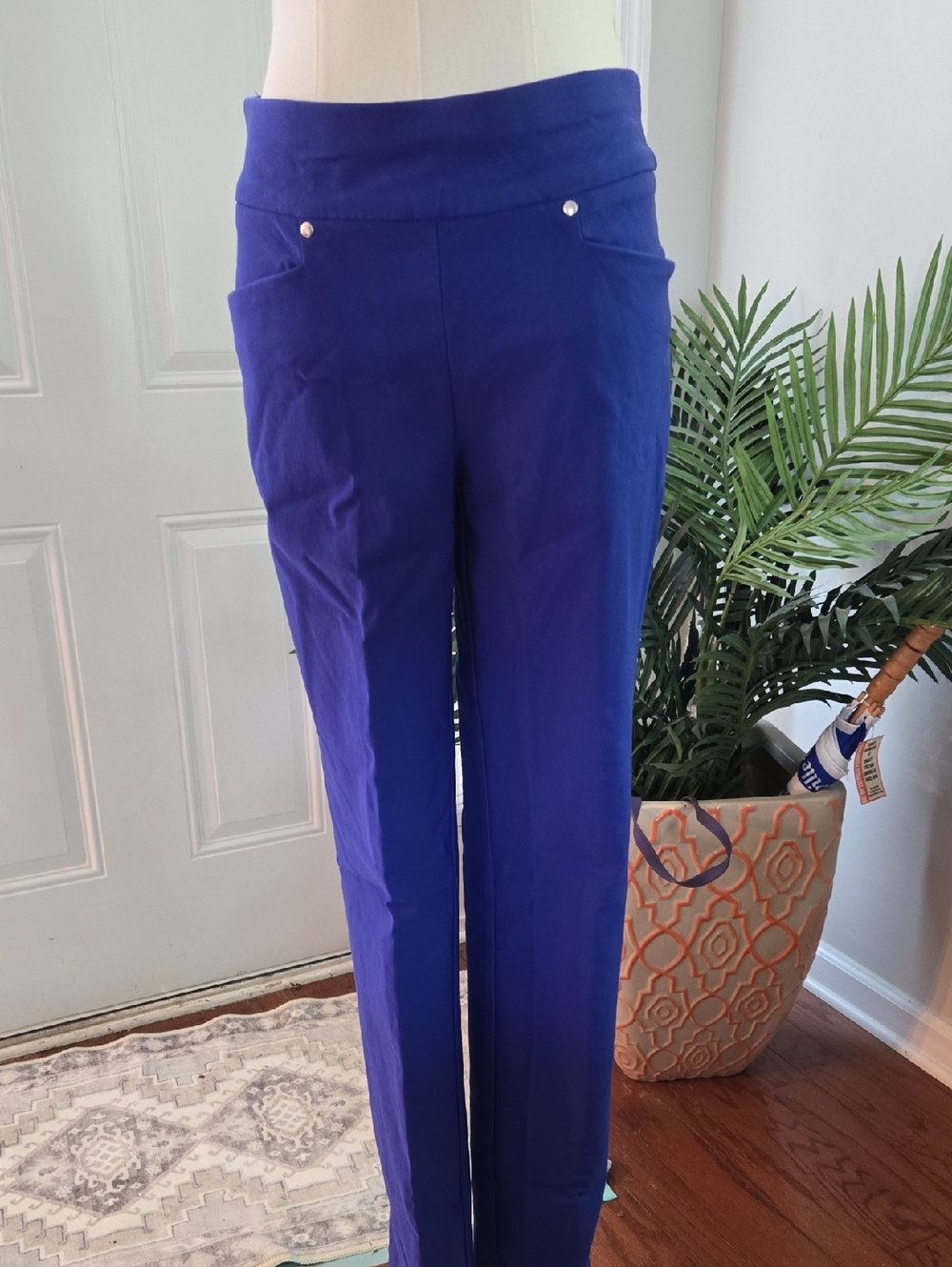 PGA Tour Women's Straight-Leg Pants in Cobalt